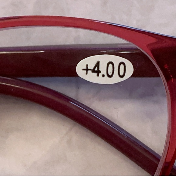 FINAL PRICE Norperwis red reading glasses with red case 4.00 strength - Picture 6 of 8
